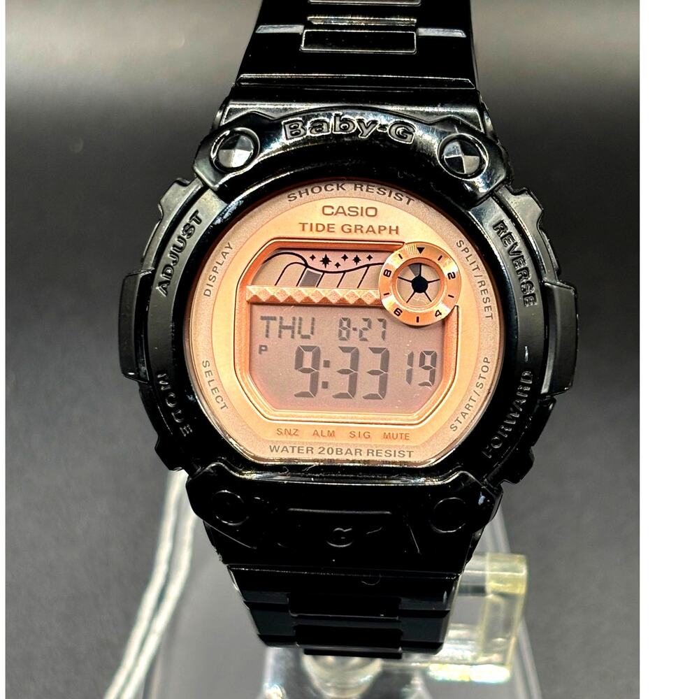 Casio Baby-G  G-LIDE BLX-100-1E Tide Graph Moon Data Black Digital Watch NIBWT